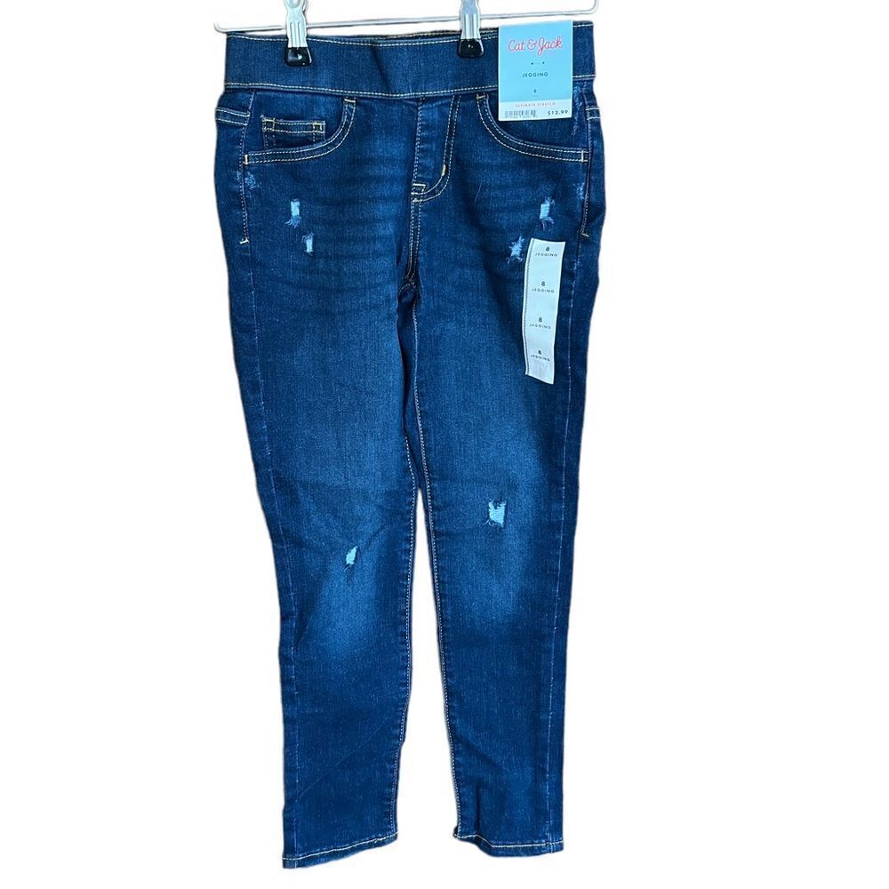 Cat & Jack dark wash jeggings girl’s size 8